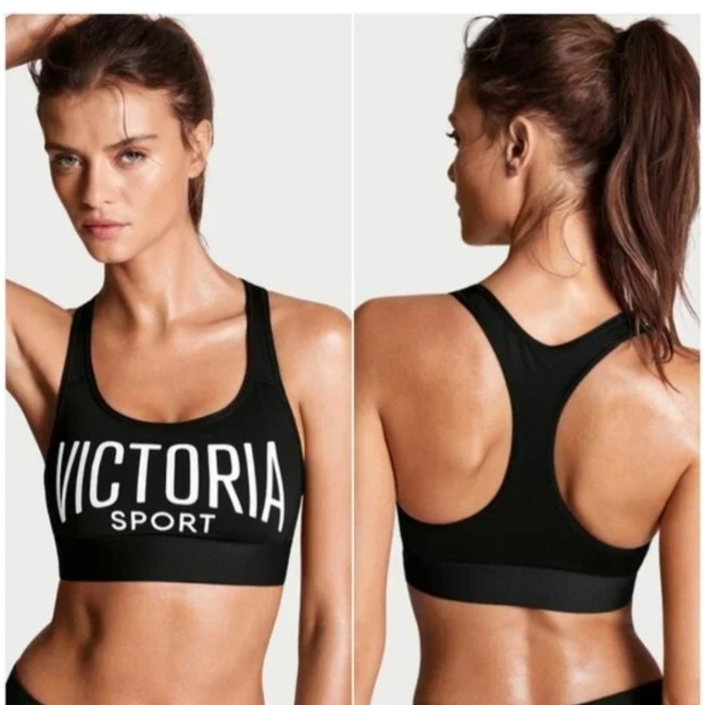 Victoria's Secret Black & White Racerback Sports Bra
